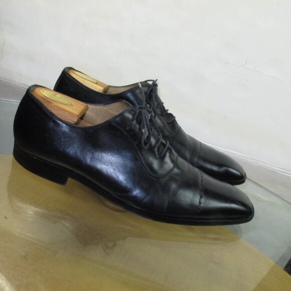 Mercanti Fiorentini  Oxfords Black Leather Made In Italy Men\'s Size 12 main image 7